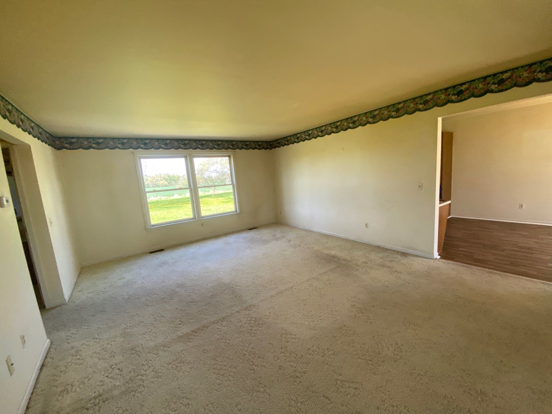 Residential living area before rehabilitation